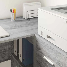 vidaXL Πλαϊνό γραφείο Γκρι sonoma 38 x 34,5 x 75 εκ Επεξεργασμένο ξύλο
