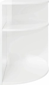 vidaXL End Table Υψηλής γυαλάδας λευκό 39,7 x 39,7 x 60 εκ