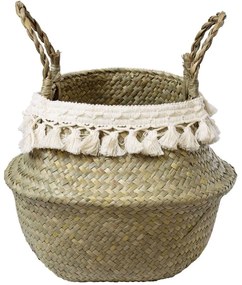 Καλάθι - Κασπώ Milos 20307 Φ21x26cm Natural-Beige GloboStar Cotton,Wicker
