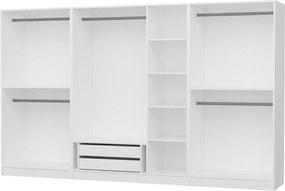 Επταφυλλη Ντουλαπα Λευκο KALEO 52x270x190