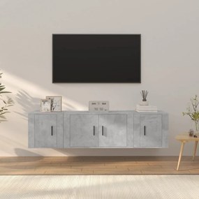 vidaXL Σετ Επίπλων Τηλεόρασης 3 Τεμαχίων Γκρι Σκυρ. Επεξεργασμένο Ξύλο