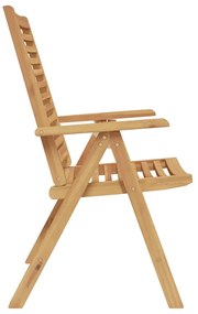 vidaXL Καρέκλα Κήπου 4 pcs Καφέ 52 x 64.5 x 108 εκ. Μασίφ ξύλο teak