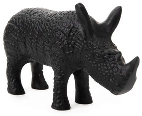 Διακοσμητικός Ρινόκερος Girona 218796 17x5x11cm Black Metal