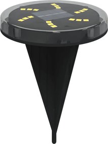 vidaXL Ηλιακά Φωτιστικά Δαπέδου με Στήριγμα Εδάφους 12τεμ. Θερμό Λευκό