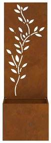 vidaXL Γλάστρα Κήπου με Διακοσμητική Πάνελ Σκ rusty 50 x 140 cm