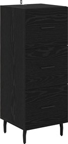 vidaXL Πλαϊνό γραφείο Μαύρη δρυς 34 x 34.5 x 90 εκ Επεξεργασμένο ξύλο