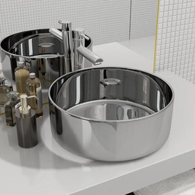 Νιπτήρας Ασημί 40 x 15 εκ. Κεραμικός