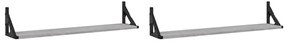 Ραφιέρες Τοίχου 2 τεμ. Γκρι Sonoma 80x15x15,5 εκ. Επεξ. Ξύλο - Γκρι