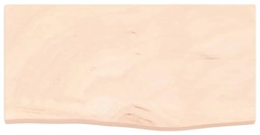 vidaXL Ράφι Τοίχου 60x30x(2-4) εκ. από Ακατέργαστο Μασίφ Ξύλο Δρυός