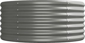 vidaXL Ζαρντινιέρα Γκρι 620x80x36 εκ. Γαλβανισμένος χάλυβας