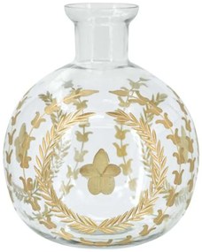 Διακοσμητικό Βάζο Aphelios 77972-DS 20x20x27cm Clear-Gold Artekko Γυαλί