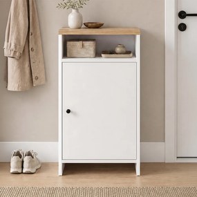 Παπουτσοθήκη - Ντουλάπι Talsa Megapap χρώμα λευκό - sapphire oak 50x35,3x86εκ.
