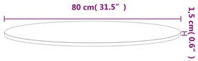 ΕΠΙΦΑΝΕΙΑ ΤΡΑΠΕΖΙΟΥ ΣΤΡΟΓΓΥΛΗ Ø80X1,5 ΕΚ. ΜΑΣΙΦ ΞΥΛΟ ΟΞΙΑΣ 355932