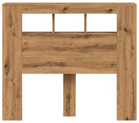 vidaXL LED κεφαλάρι Artisan Oak 120x18,5x103,5 cm Κατασκευασμένο ξύλο