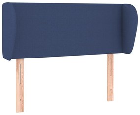 Κεφαλάρι με Πτερύγια Μπλε 93x23x78/88 εκ. Υφασμάτινο - Μπλε
