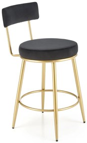 H115 bar stool, black / gold