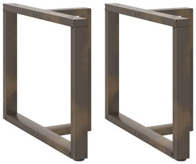 vidaXL Πόδια Τραπεζαρίας σε Σχήμα Τ, 2 τεμ. Μαύρο 100x35x(72-73) εκ. Ατσάλι