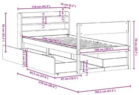 ΣΚΕΛΕΤΟΣ ΚΡΕΒ. ΧΩΡΙΣ ΣΤΡΩΜΑ ΚΑΦΕ ΚΕΡΙΟΥ 100X200 ΕΚ ΜΑΣΙΦ ΠΕΥΚΟ 3307130