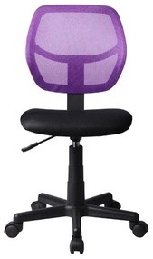 Office Chair 5156P without Arms Fylliana Black - Purple 41*52*80/92 cm