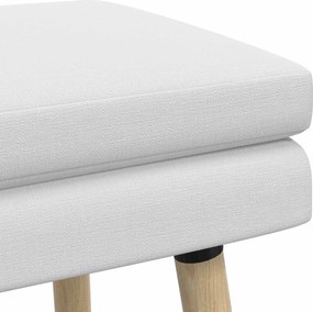 vidaXL Διπλή Επίστρωση Πάγκος Λευκό 80 x 40 x 47 εκ. Ύφασμα