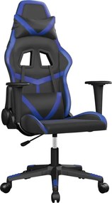 vidaXL Καρέκλα Gaming Μαύρο/Μπλε από Συνθετικό Δέρμα