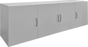 Πατάρι ντουλάπας τετράφυλλο Alvia pakoworld λευκό 200x51x60εκ