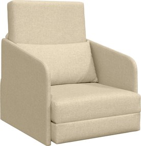 vidaXL Κρεβάτι καναπές Κρεμ 65 x 80 x 83 εκ. ύφασμα