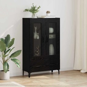 Highboard με συρτάρι Μαύρη Οξυά 70 x 31 x 115 εκ