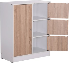 ΝΤΟΥΛΑΠΙ ΜΕ 4 ΑΠΟΘ.ΧΩΡΟΥΣ MATIN HM2479.01 SONAMA OAK-ΛΕΥΚΗ ΜΕΛΑΜΙΝΗ 80x39,5x99,5Υεκ