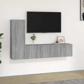 vidaXL Σετ Επίπλων Τηλεόρασης 3 Τεμ. Γκρι Sonoma Επεξεργασμένο Ξύλο