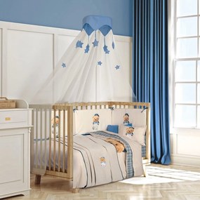 Κουβέρτα Βρεφική 8842 Πικέ Blue-Beige Greenwich Polo Club Cuddle 75x110cm 100% Cotton