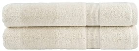vidaXL Πετσέτες Premium SOLUND 2 Τεμ. Κρεμ 100x200 εκ. 600 γρ/μ²