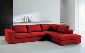 Γωνιακός καναπές Carla-Αριστερή-260φ 200β-Κόκκινο