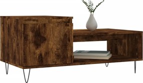 vidaXL Τραπεζάκι Σαλονιού Καπνιστή Δρυς 100x50x45 εκ. Επεξεργασμ. Ξύλο