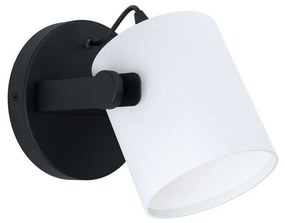 Φωτιστικό Τοίχου-Απλίκα 'Hornwood 1' 43427 Black-White Eglo Metal, Fabric