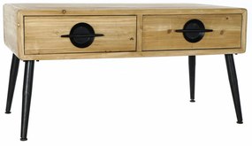 Βοηθητικό Τραπέζι DKD Home Decor Καφέ Μαύρο Μέταλλο Έλατο 100 x 50 x 52,5 cm