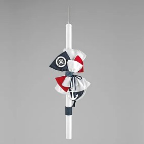 Λαμπάδα βάπτισης ναυτική με άγκυρα