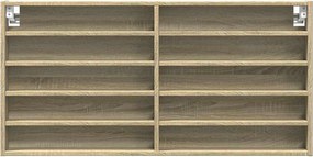 vidaXL Βιτρίνα Χρώμα Sonoma Δρυς 100x8,5x50 εκ. από Επεξεργασμένο Ξύλο