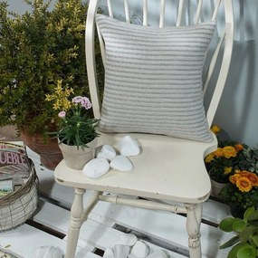 Μαξιλάρι Διακοσμητικό (Με Γέμιση) Capri 04 Grey Teoran 45X45 Cotton-Polyester