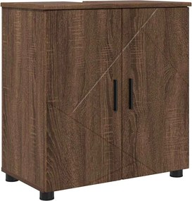 vidaXL Ντουλάπι Μπάνιου με αποθήκευση Καφέ δρυς 61 x 35 x 64 εκ.