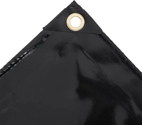 vidaXL Μουσαμάς Μαύρος 650 γρ./μ.² 3 x 6 μ.
