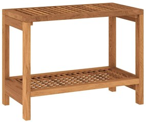 vidaXL Τραπέζι Βοηθητικό Μπάνιου 60 x 30 x 45 εκ. από Μασίφ Ξύλο Teak