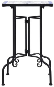 vidaXL Τραπέζι Βοηθητικό «Μωσαϊκό» Μπλε /Λευκό Κεραμικό