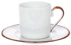 Φλυτζάνι Καφέ Elegance 24.001.17 R 120ml White-Rose Gold Cryspo Trio Porcelain