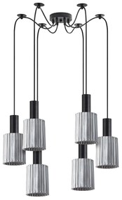Φωτιστικό Οροφής Πολύφωτο Homelighting 77-8484 Black/Smoked