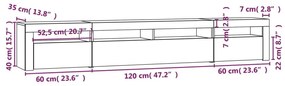 Έπιπλο Τηλεόρασης με LED Sonoma Δρυς 240 x 35 x 40 εκ. - Καφέ