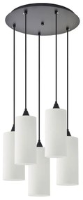 Φωτιστικό Οροφής Κρεμαστό Adept Tube 77-9005 40x300cm 5xE27 60W White Homelighting Glass