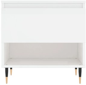 vidaXL Τραπεζάκια Σαλονιού 2 τεμ. Γυαλ. Λευκό 50x46x50 εκ. Επεξ. Ξύλο