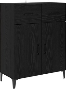 vidaXL Highboard Μαύρη Οξυά 69,5 x 34 x 180 εκ. Επεξεργασμένο ξύλο