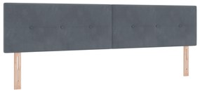vidaXL Κρεβάτι Box Spring με Στρώμα σε Σκούρο Γκρι 200x200 εκ. Βελούδο
